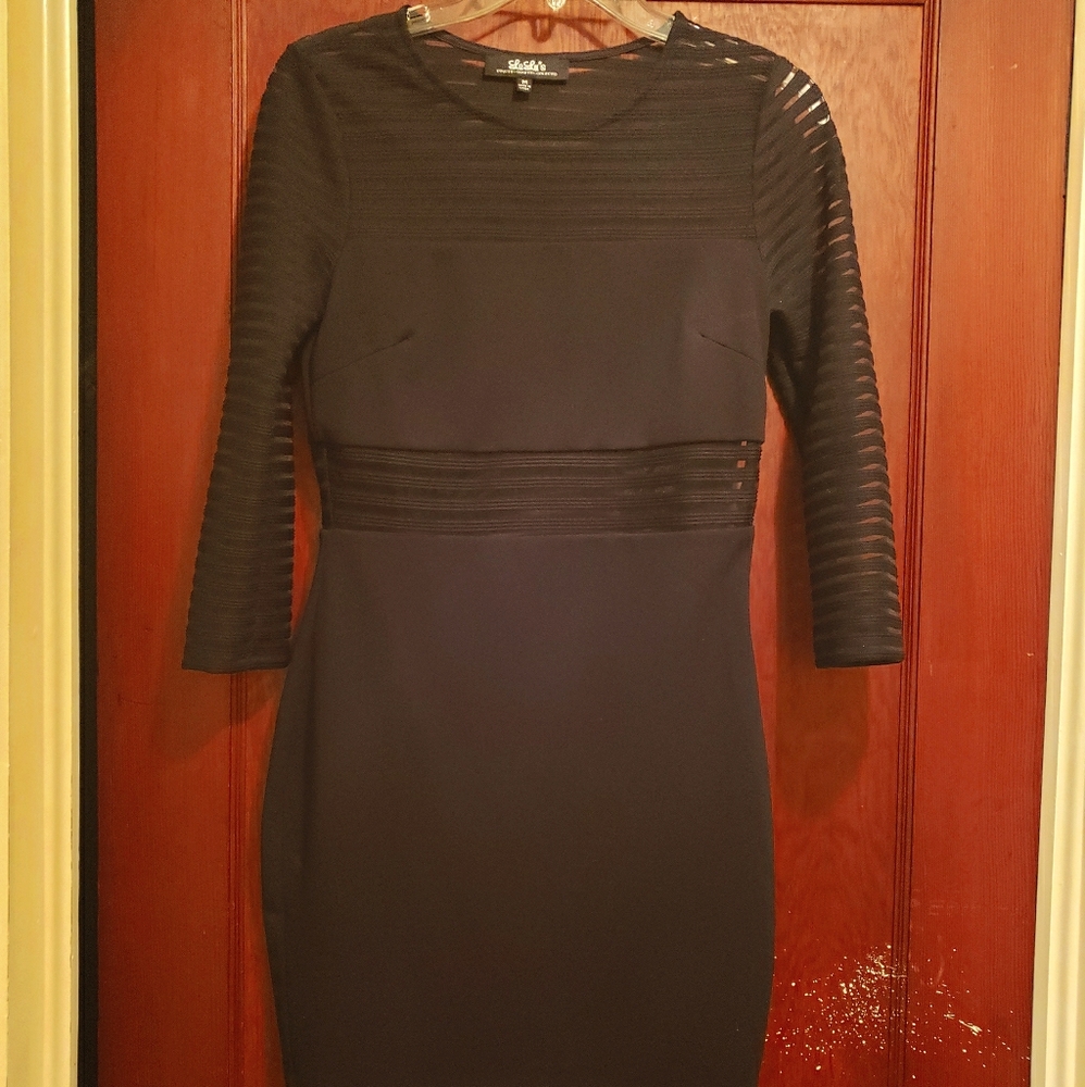 Lulu's Black Mesh Dress